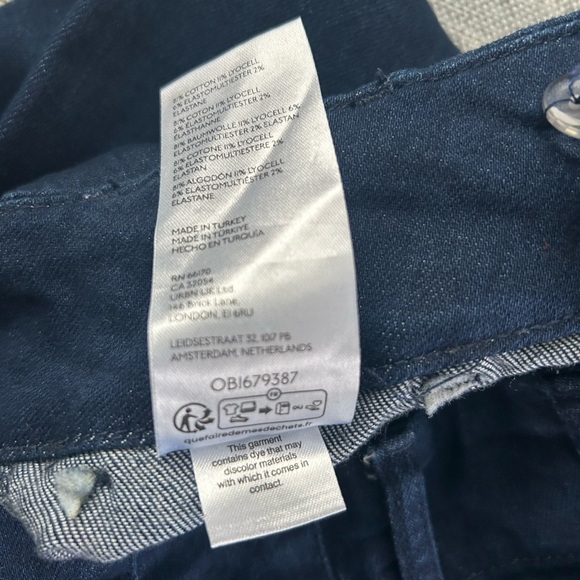 Anthropologie The Colette Crop High-Rise Wide-Leg Dark Blue Jeans by Maeve - Picture 14 of 14